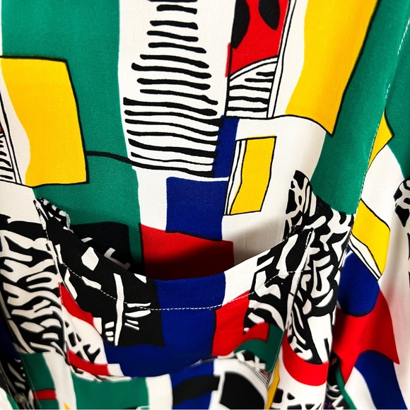 Yves St. Clair retro colorblock button down - Picture 8 of 10